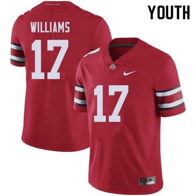 NCAA Ohio State Buckeyes Youth #17 Alex Williams Red Nike Football College Jersey FPV3745ZM